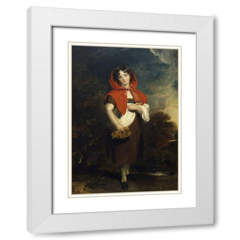 Emily Anderson: Little Red Riding Hood White Modern Wood Framed Art Print with Double Matting by Lawrence, Sir Thomas