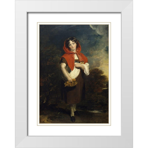 Emily Anderson: Little Red Riding Hood White Modern Wood Framed Art Print with Double Matting by Lawrence, Sir Thomas