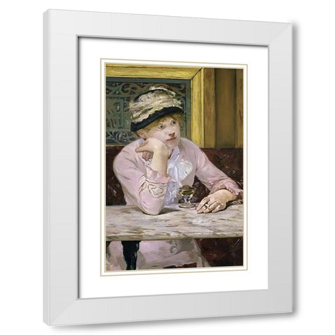 The Plum White Modern Wood Framed Art Print with Double Matting by Manet, Edouard