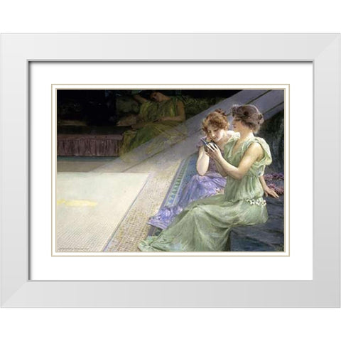 Iridescence White Modern Wood Framed Art Print with Double Matting by Mowbray, Henry Siddons