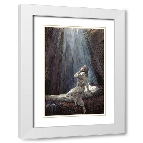 The Voice of the Lord White Modern Wood Framed Art Print with Double Matting by Tissot, James
