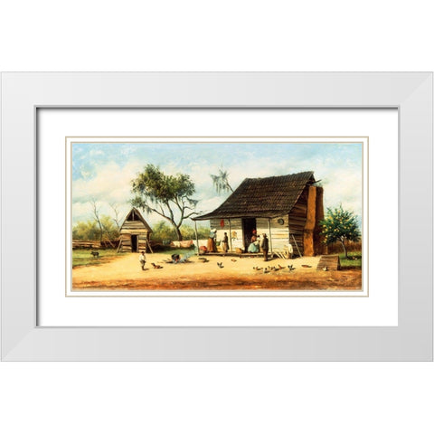 The Orange Tree White Modern Wood Framed Art Print with Double Matting by Walker, William Aiken