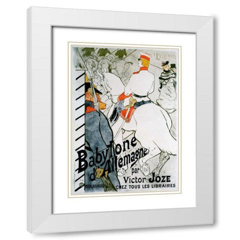 Babylone d’Allemagne White Modern Wood Framed Art Print with Double Matting by Toulouse-Lautrec, Henri