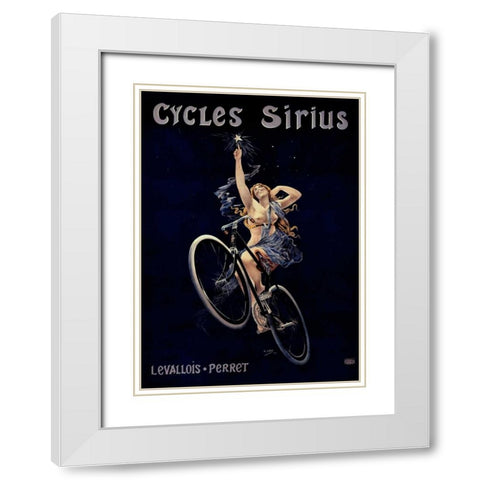 Cycles Sirius White Modern Wood Framed Art Print with Double Matting by Gray, H.