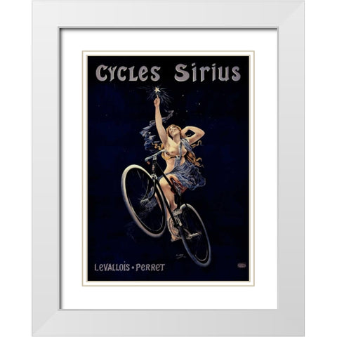 Cycles Sirius White Modern Wood Framed Art Print with Double Matting by Gray, H.