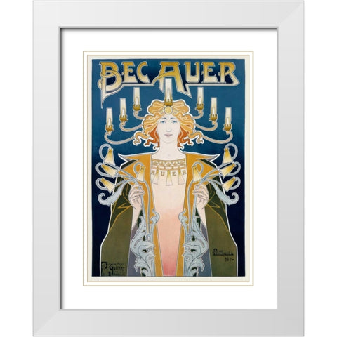 Bec Auer White Modern Wood Framed Art Print with Double Matting by Livemont, Privat