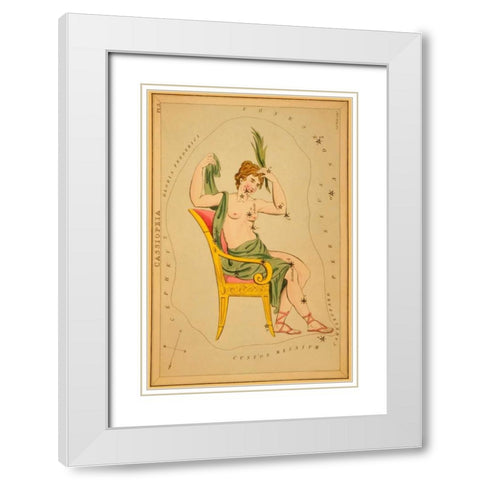 Cassiopeia, 1825 White Modern Wood Framed Art Print with Double Matting by Aspin, Jehoshaphat