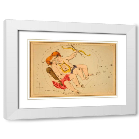 Gemini, 1825 White Modern Wood Framed Art Print with Double Matting by Aspin, Jehoshaphat