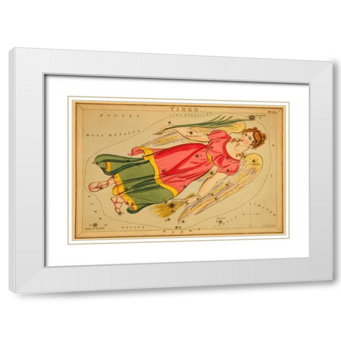 Virgo, 1825 White Modern Wood Framed Art Print with Double Matting by Aspin, Jehoshaphat