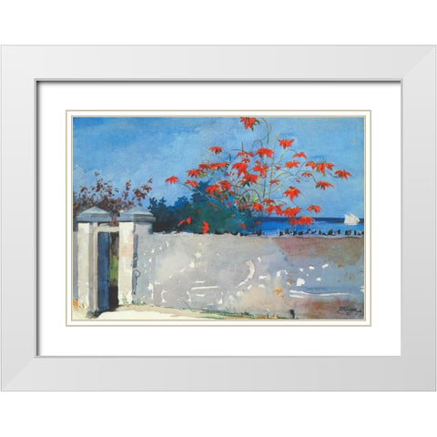 A Wall Nassau White Modern Wood Framed Art Print with Double Matting by Homer, Winslow