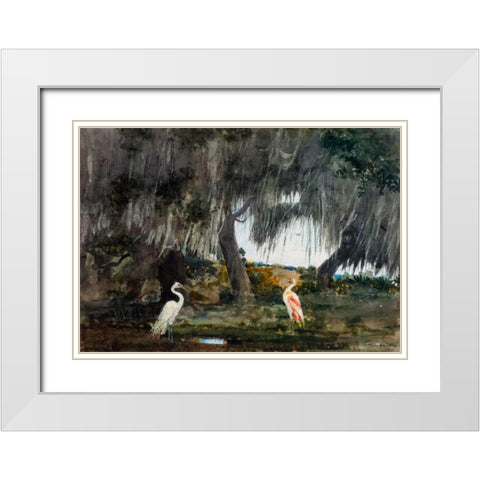 At Tampa White Modern Wood Framed Art Print with Double Matting by Homer, Winslow