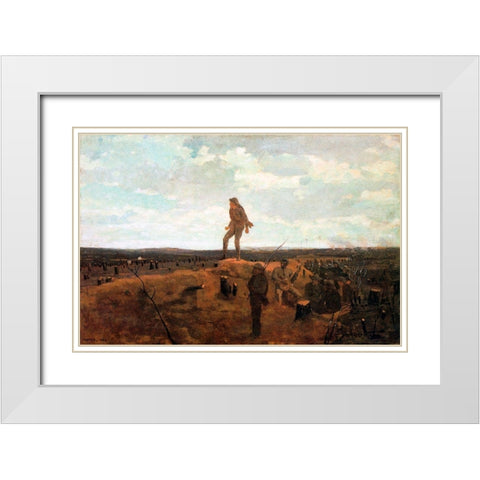 Defiance White Modern Wood Framed Art Print with Double Matting by Homer, Winslow