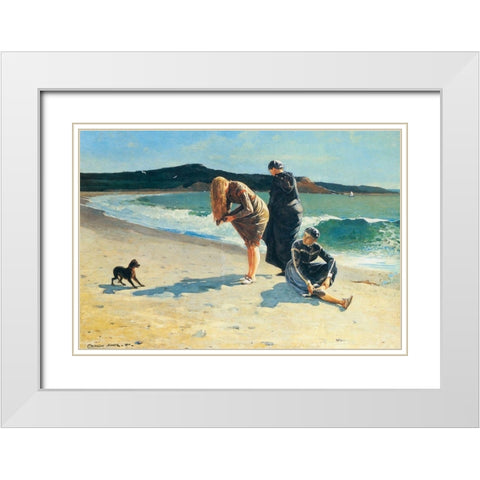 Eaglehead Manchester Massachusetts White Modern Wood Framed Art Print with Double Matting by Homer, Winslow