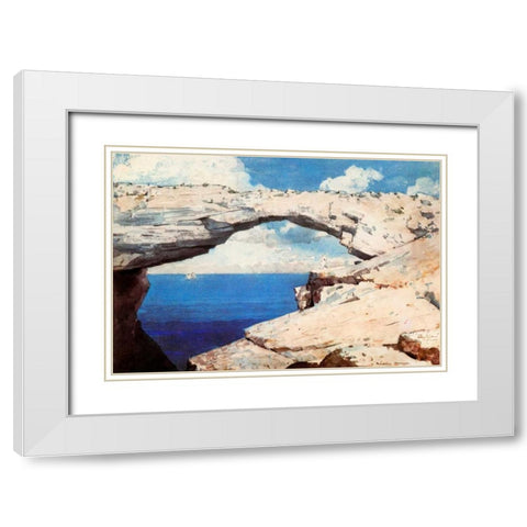 Glass Windows Bahamas White Modern Wood Framed Art Print with Double Matting by Homer, Winslow