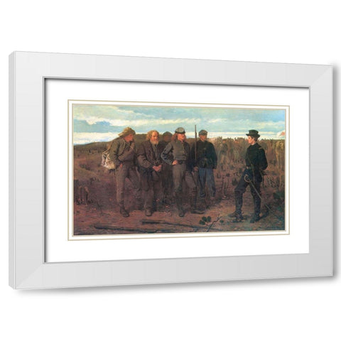 Prisoners From The Front White Modern Wood Framed Art Print with Double Matting by Homer, Winslow
