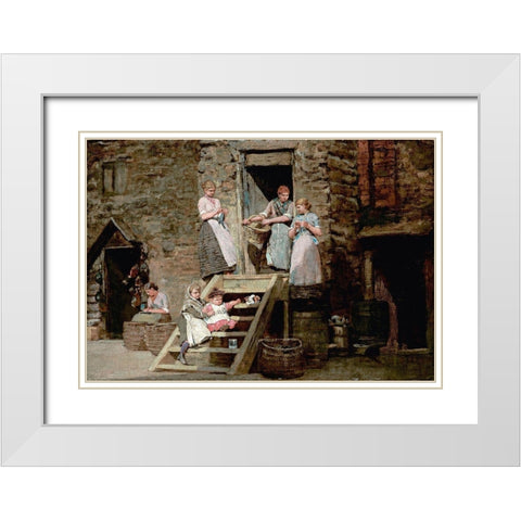 Sparrow Hall White Modern Wood Framed Art Print with Double Matting by Homer, Winslow