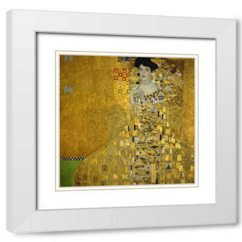 Portrait Of Adele Bloch Bauer I 1907 White Modern Wood Framed Art Print with Double Matting by Klimt, Gustav