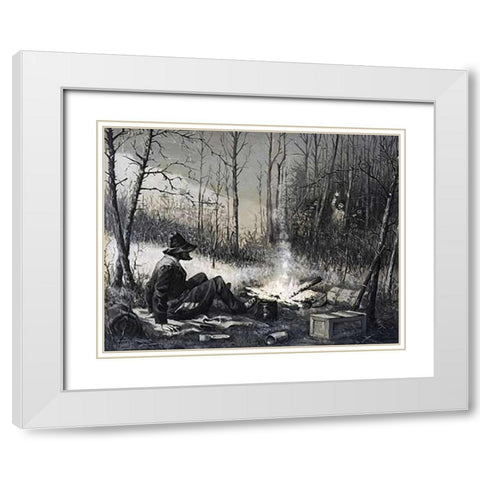 The Capture Of The German White Modern Wood Framed Art Print with Double Matting by Remington, Frederic