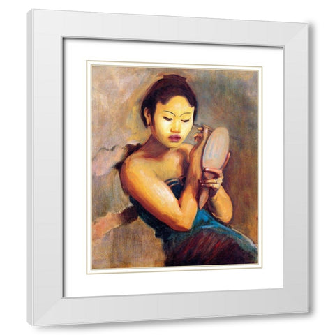 Javanese Girl at her Toilet, 1889 White Modern Wood Framed Art Print with Double Matting by Sargent, John Singer