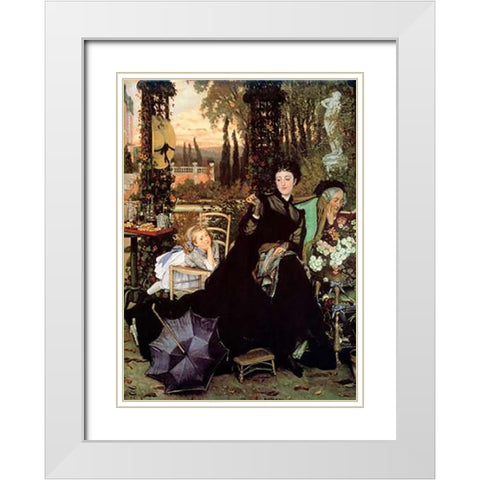 The Widow White Modern Wood Framed Art Print with Double Matting by Tissot, James
