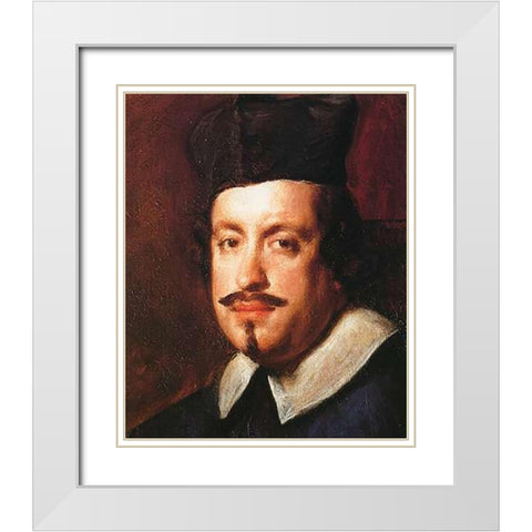 Camillo Massimi White Modern Wood Framed Art Print with Double Matting by Velazquez, Diego