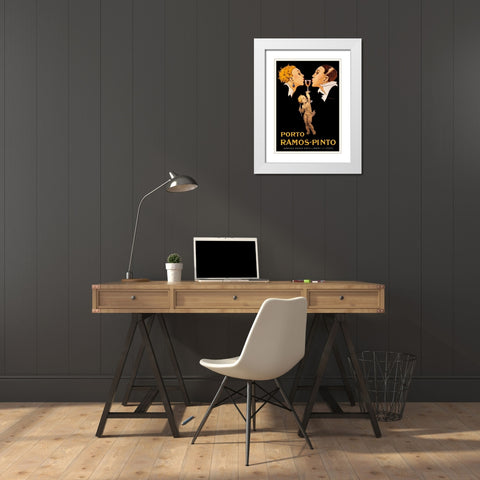 Porto Ramos White Modern Wood Framed Art Print with Double Matting by Vincent, Rene
