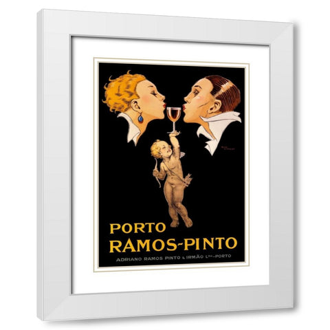 Porto Ramos White Modern Wood Framed Art Print with Double Matting by Vincent, Rene