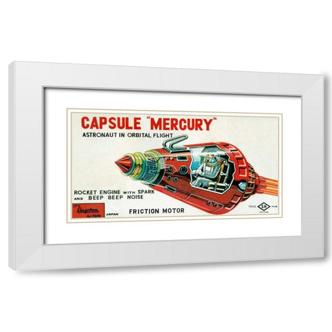 Capsule Mercury White Modern Wood Framed Art Print with Double Matting by Retrobot