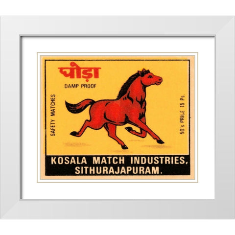 Kosala Match Industries Safety Matches White Modern Wood Framed Art Print with Double Matting by Phillumenart