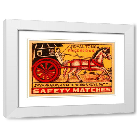 Royal Tonga Safety Matches White Modern Wood Framed Art Print with Double Matting by Phillumenart