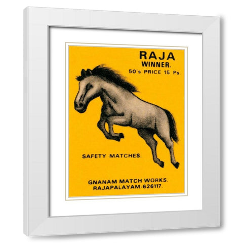 Raja Winner Safety Matches White Modern Wood Framed Art Print with Double Matting by Phillumenart