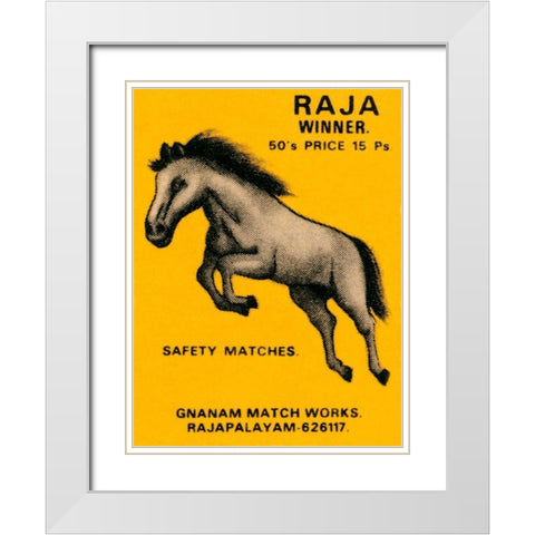 Raja Winner Safety Matches White Modern Wood Framed Art Print with Double Matting by Phillumenart