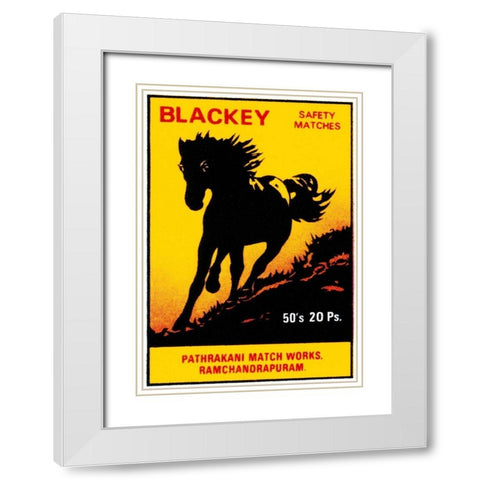 Blackey Safety Matches White Modern Wood Framed Art Print with Double Matting by Phillumenart