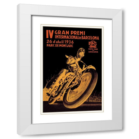 4th International Barcelona Grand Prix White Modern Wood Framed Art Print with Double Matting by Unknown