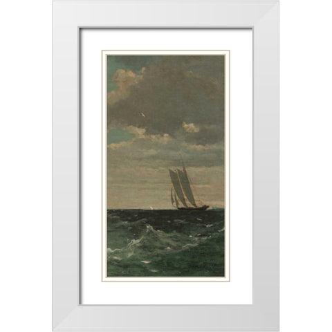 Breezing Up - right White Modern Wood Framed Art Print with Double Matting by Homer, Winslow