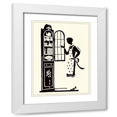 At the Vitrine White Modern Wood Framed Art Print with Double Matting by Parrish, Maxfield