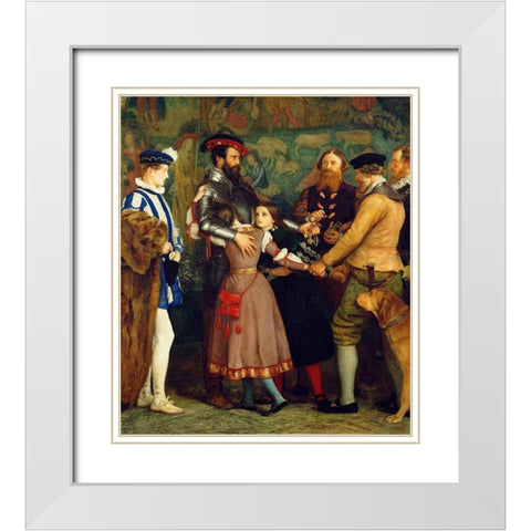 The Ransom White Modern Wood Framed Art Print with Double Matting by Millais, John Everett