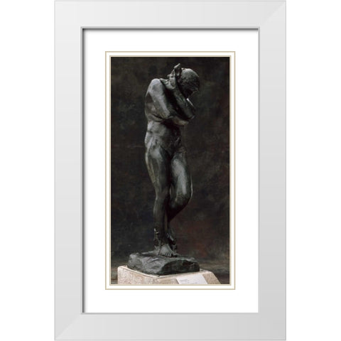Eve, ca. 1881 White Modern Wood Framed Art Print with Double Matting by Rodin, Auguste