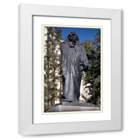 Monument to Honore de Balzac, 1897 White Modern Wood Framed Art Print with Double Matting by Rodin, Auguste