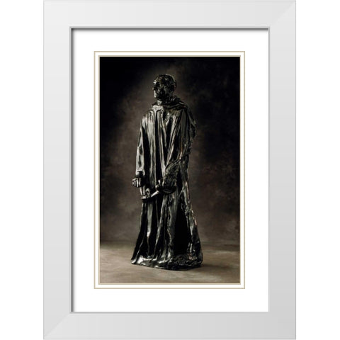 Jean dAire, ca. 1886-1895 White Modern Wood Framed Art Print with Double Matting by Rodin, Auguste