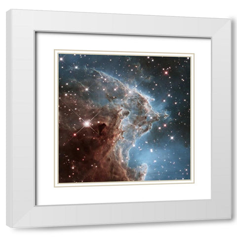 Infrared View of NGC 2174 White Modern Wood Framed Art Print with Double Matting by NASA