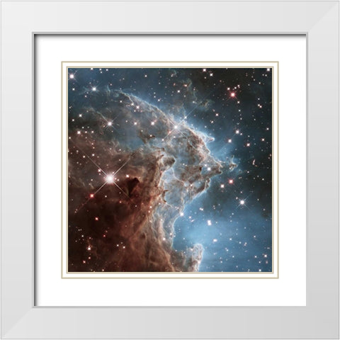 Infrared View of NGC 2174 White Modern Wood Framed Art Print with Double Matting by NASA