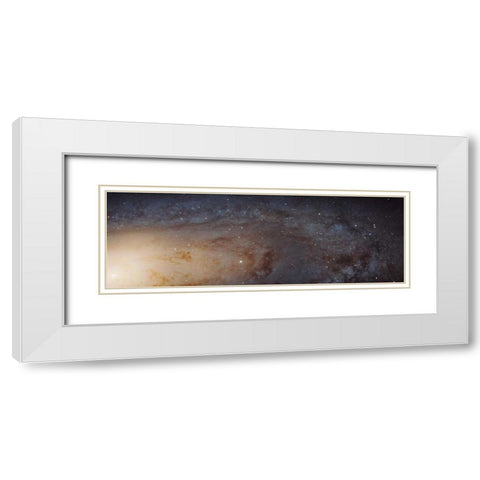 Hubble M31 PHAT Mosaic - Andromeda Panorama White Modern Wood Framed Art Print with Double Matting by NASA