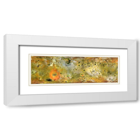 Surface of Io Composite from Gallileo Mission White Modern Wood Framed Art Print with Double Matting by NASA