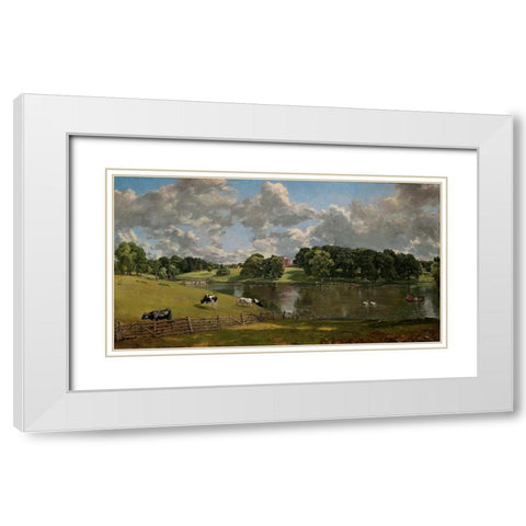 Wivenhoe Park, Essex, 1816 White Modern Wood Framed Art Print with Double Matting by Constable, John