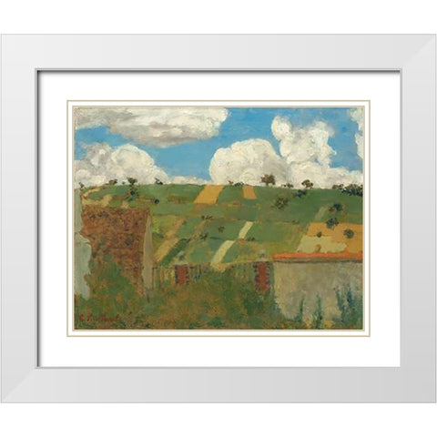 Landscape of the Ile-de-France, 1894 White Modern Wood Framed Art Print with Double Matting by Vuillard, Edouard