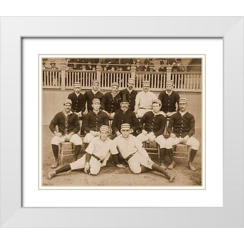 Philadelphia Baseball Club, 1887 White Modern Wood Framed Art Print with Double Matting by A.G. Spalding Baseball Collection