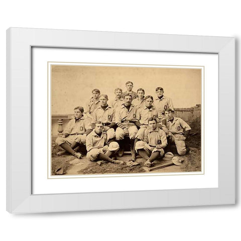 Dartmouth College, D., 1896 White Modern Wood Framed Art Print with Double Matting by A.G. Spalding Baseball Collection