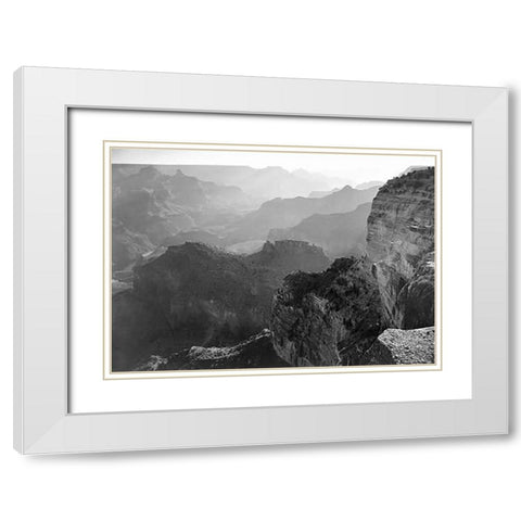 Grand Canyon National Park, Arizona - National Parks and Monuments, 1941 White Modern Wood Framed Art Print with Double Matting by Adams, Ansel