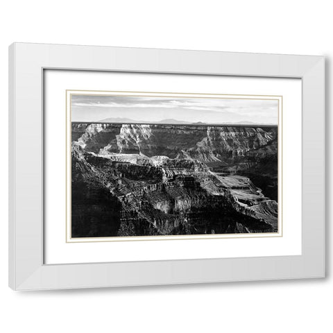 Grand Canyon National Park - National Parks and Monuments, Arizona, 1940 White Modern Wood Framed Art Print with Double Matting by Adams, Ansel